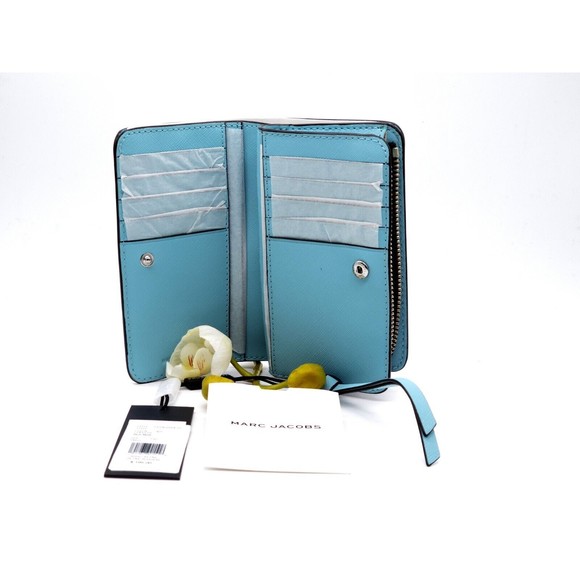 Marc Jacobs THE Snapshot Compact Wallet Blue Multi New GL02304246 - Picture 16 of 16